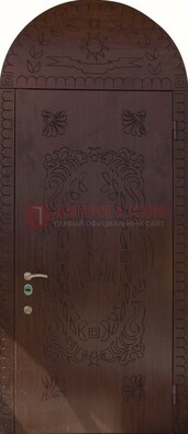 Железная арочная дверь с рисунком ДА-1 для аптеки в Тольятти