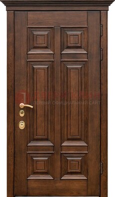 Филенчатая железная дверь с массивом дуба ДМД-68